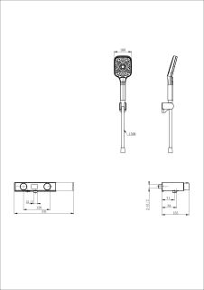 Смеситель для ванны с душем Wonzon & Woghand Shelf WW-B2551-MW с термостатом белый матовый